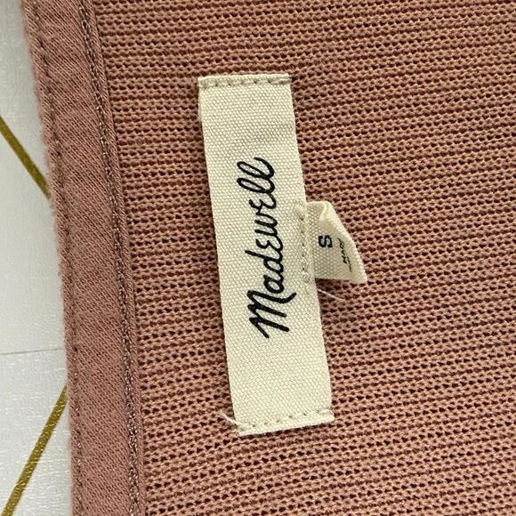 Madewell Dusty Rose Ottoman Rib Square-Neck Top - Size - Small - Picture 7 of 8